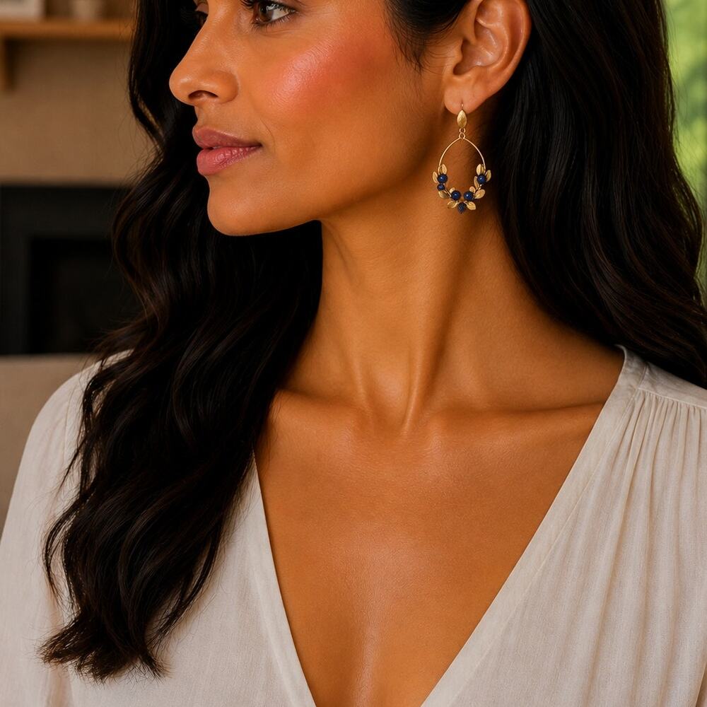 Michael Michaud Petite Blueberry Oval Post Earrings